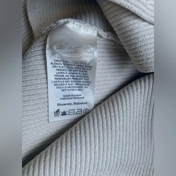 New Aritzia Ten by Babaton Cropped knit criss-cross longsleeve - Picture 11 of 13